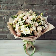 Букет цветов из:  Альстромерии, Розы и Хризантемы в Канаш