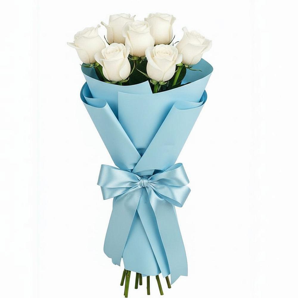 Букет 7 белых роз Проуд в Канаш