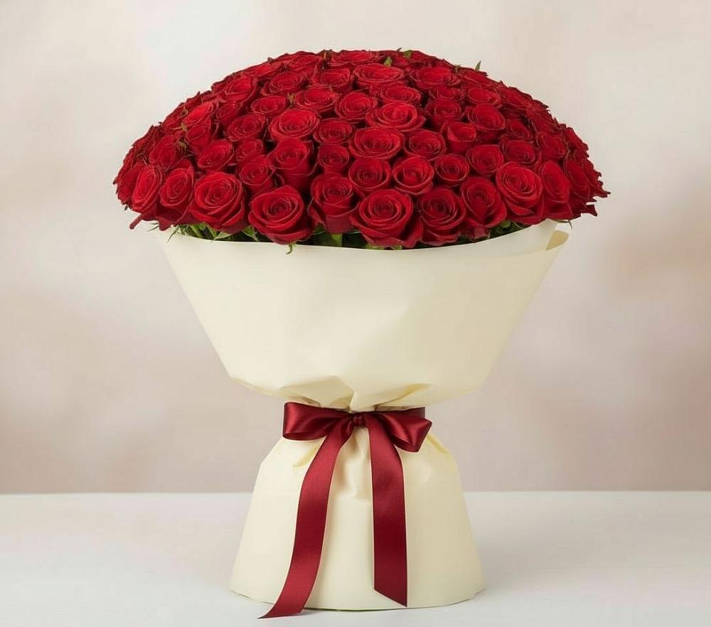 Букет 101 Красная роза Милано в Канаш
