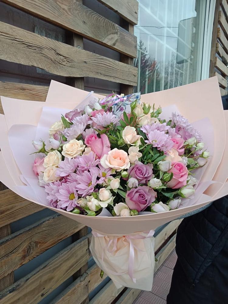 Букет цветов из: Розы и Хризантемы в Канаш