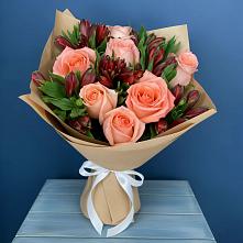Букет цветов из:  Розы и Альстромерии в Канаш