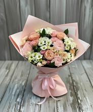 Букет цветов из:  Гвоздики, Розы и Хризантемы в Канаш