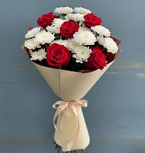 Букет цветов из:  Розы и Хризантемы #REPLACE_PRED# Канаш