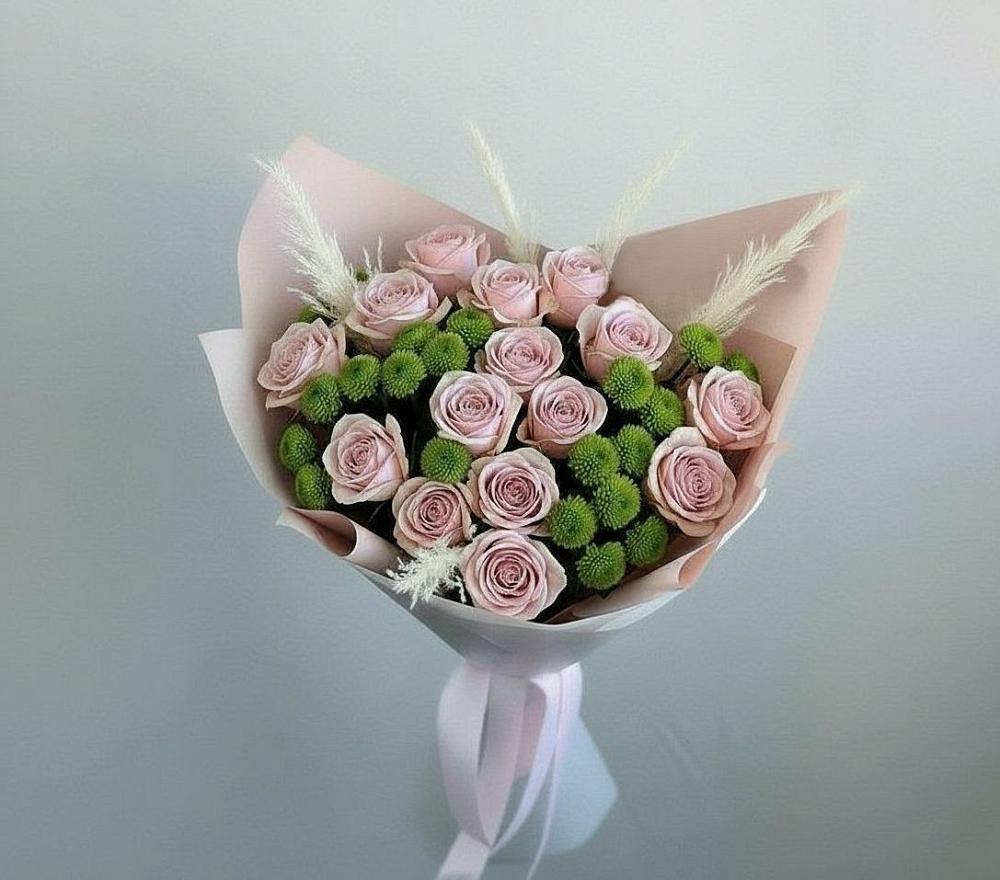 Букет цветов из: Розы и Хризантемы в Канаш