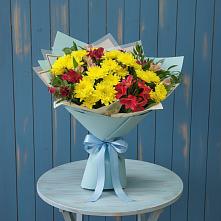 Букет цветов из:  Альстромерии и Хризантемы в Канаш