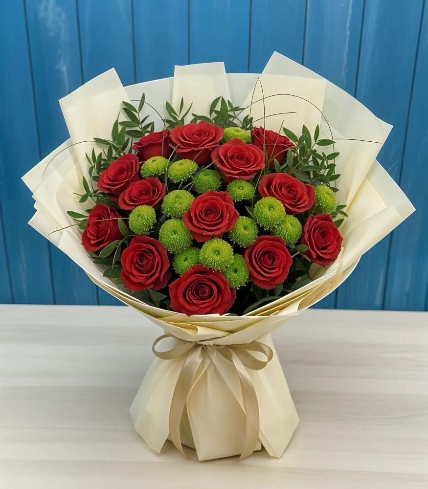 Букет цветов из: Розы и Хризантемы в Канаш