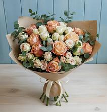 Букет цветов из:  Альстромерии и Розы в Канаш