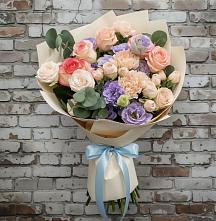 Букет цветов из:  Розы, Лизиантусы и Гвоздики #REPLACE_PRED# Канаш